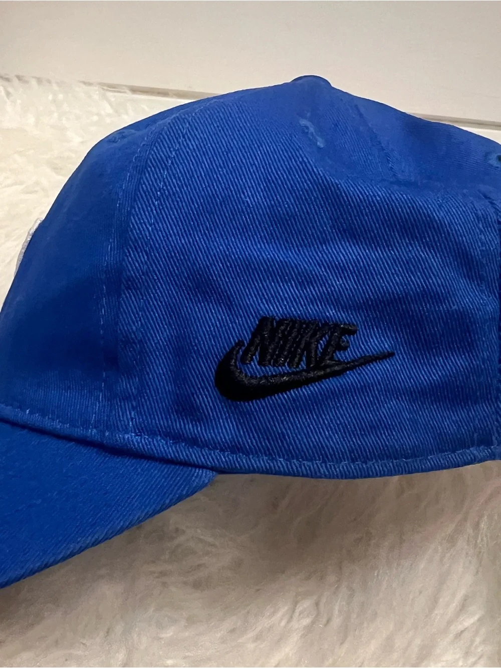 Rare HTF Nike Club Kids Adjustable “Boxy” Shoebox Character Cap Hat - Royal Blue